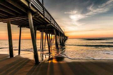 dramatic seascape image of Virginia Beach in summer