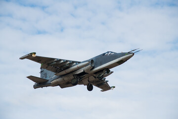 Military aircraft in the air