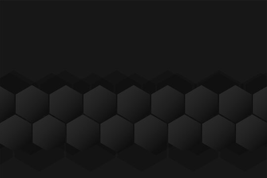 black background wallpaper with hexagonal shapes