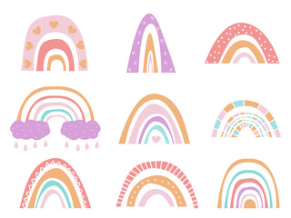 Fototapeta premium Set of rainbow, vector illustration