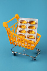 Vitamin d, the gift of the sun, shopping concept.