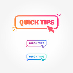 Quick Tips Button with Cursor Label Set