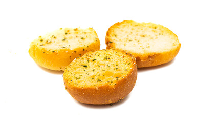 croutons with herbs isolated