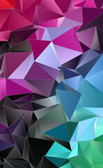 Obraz premium Abstract Low-Poly background. triangulated texture. Design 3d. Polygonal geometrical pattern. Triangular modern style
