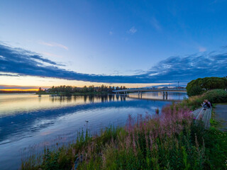 A summer night in the city Oulu