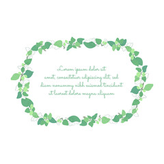 Vintage Frame with the Colored Oregano Twigs