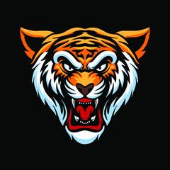 cool tiger head vector illustration