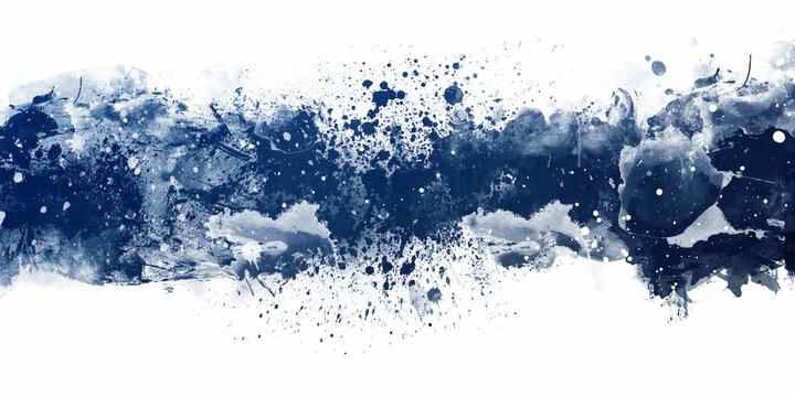 
Abstract Blue Banner Watercolor Splash 