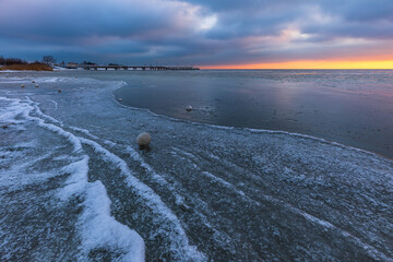 Winter landscape in Jastarnia.