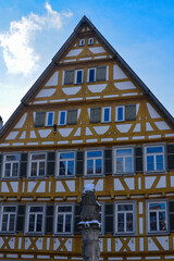 Fachwerkhäuser am Marktplatz von Herrenberg 