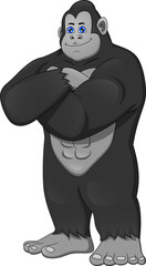 gorilla cartoon on a white background