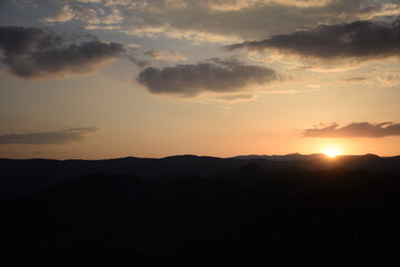 Fototapeta premium Sunset with cloudy sky