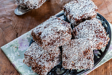 Lamington cake squares