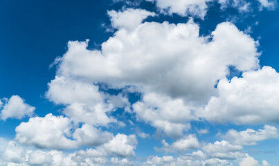 Naklejka na ściany i meble blue sky with white clouds on daylight 