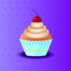 cupcake with cherry