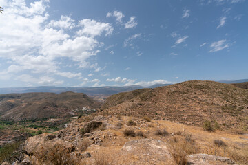 Mountainous landscape in La Alpujarra in southern Spain