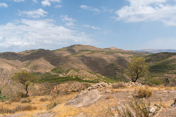 Mountainous landscape in La Alpujarra in southern Spain