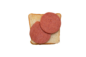 Toast bread on isolated white background