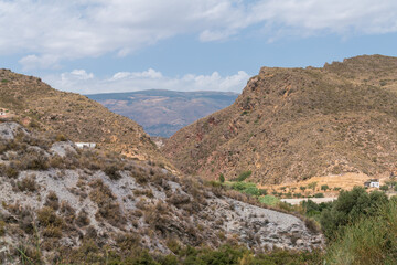 Mountainous landscape in La Alpujarra in southern Spain