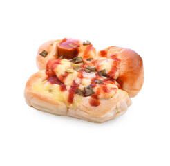 Homemade mushroom and pork pizza toast