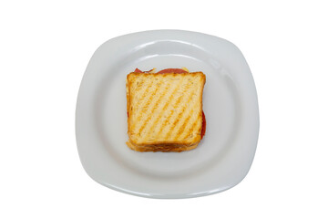 Toast bread on isolated white background