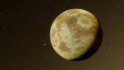 Earth-like planet, Earth-type planet, exo-planet in outer space, alien planet in far space 3d render © Aleksandr