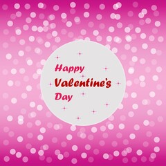 Valentine's Day text for celebrates the special day. 14 February. Love relationship vector design. Marriage anniversary and love couple concept. Bokeh background with a big circle.
