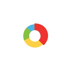 flat colored diagram icon. blue, red, yellow, green, purple, modern information, vector illustration. 30x30 Pixel Perfect Editable Stroke application