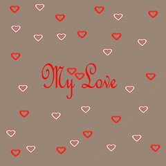 seamless background with hearts