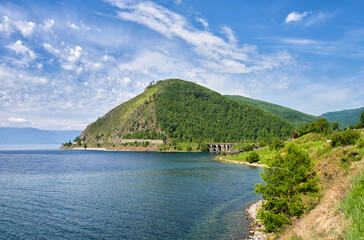 Hill on shore of Lake Baikal