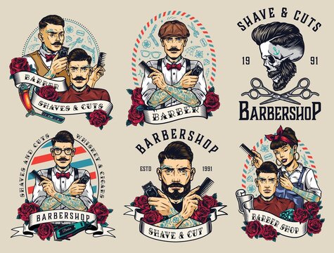 Premium Vector  Barber shop illustration.