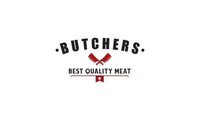 the butcher's logo complete with a cutting knife