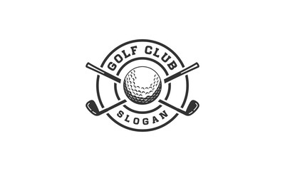 Inspirational golf logo on white background