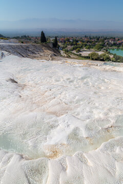 View from the top of a Pamukkale pool