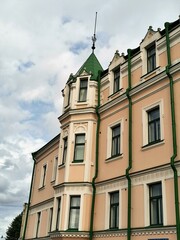 Fototapeta na wymiar Old house in Vyborg, Russia