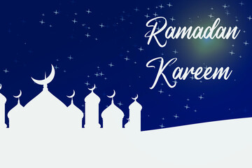 Ramadan nuanced mosque background illustration design