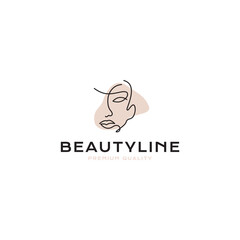 woman logo vector icon illustration line outline monoline