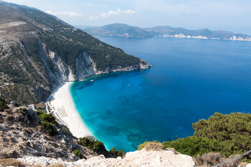 Obraz premium Mirtos beach in Kefalonia Greece