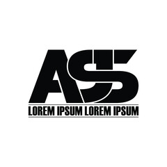 ASJ letter monogram logo design vector