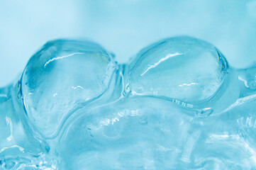 Ice and snow crystals close up. Macro photography