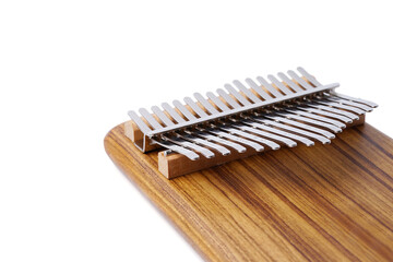Wooden African instrument Kalimba or mbira is an African musical instrument isolated
