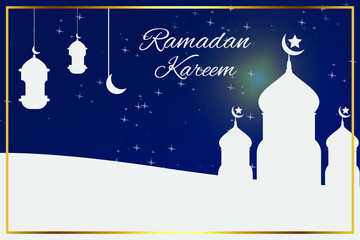 Ramadan nuanced mosque background illustration design