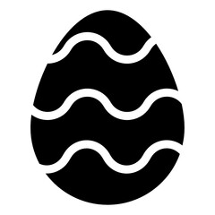 
Icon of easter egg in solid design
