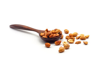 groundnut in wooden spoon