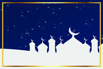 Obraz na płótnie Canvas Ramadan nuanced mosque background illustration design