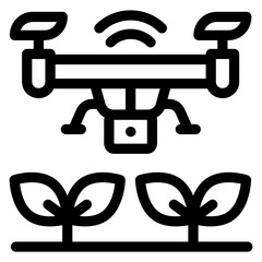 
A smart farm linear icon design
