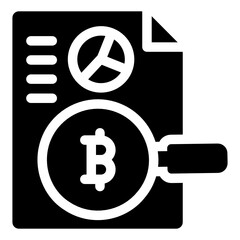 
Cryptocurrency research glyph style icon, editable vector 
