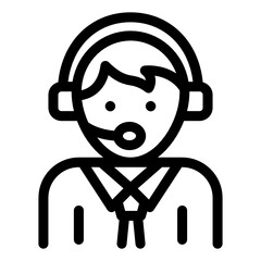 
Customer assistant glyph icon, editable vector 
