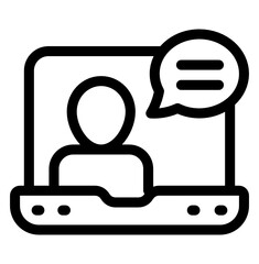 
A video chat vector with premium graphic
