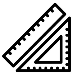 
A linear editable icon of rulers
